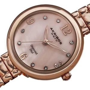 Akribos XXIV Women's AK765RG Impeccable Analog Display Quartz Rose Gold Watch - Picture 1 of 2
