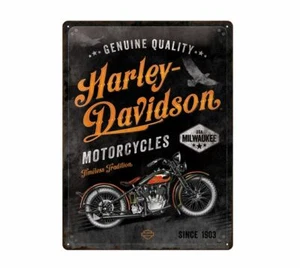 Harley-Davidson Chapa de Metal Nostálgica NA23279 "Timeless Tradition" 30x40cm - Imagen 1 de 1