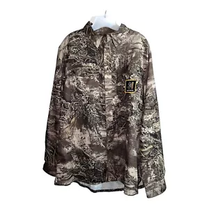 NWT REALTREE Mens Camo Hunting Long Sleeve Button Down Scent Control Shirt Sz L - Picture 1 of 12