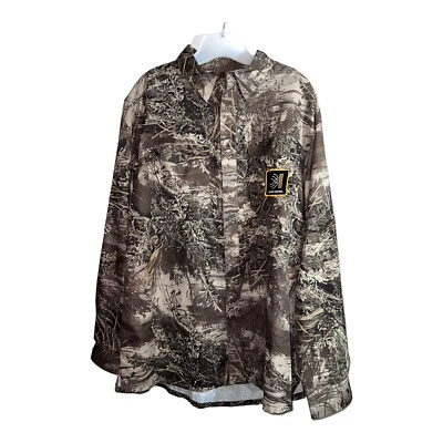 NWT REALTREE Mens Camo Hunting Long Sleeve Button Down Scent Control Shirt Sz L - Image 1 of 4