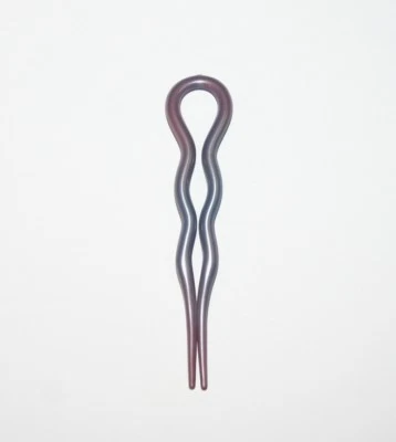 Colorful Hair Pick Stick Fork Pin Thin Small Two Prong Vintage Made in France - Image 1 of 3