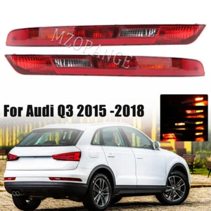 Pair Fit For Audi Q3 2015-2018 Rear Bumper Lower Tail Light Stop Lamp Left+Right - Picture 1 of 12