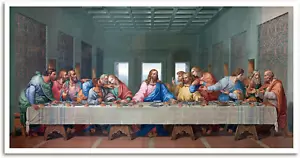 Jesus Christ Canvas Wall Art the Last Supper Poster Modern Religious God Poster - Picture 1 of 5