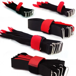 10 Klett Kabelbinder Rot unterschiedliche Seiten Gurt Band Verschluss Binder  - Bild 1 von 9