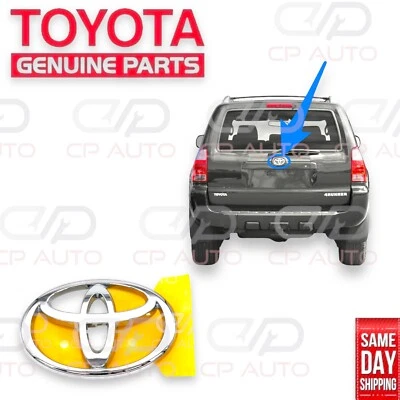 03 - 09 TOYOTA 4RUNNER REAR BACK DOOR TRUNK LIFTGATE CHROME EMBLEM BADGE OEM NEW - Image 1 of 4