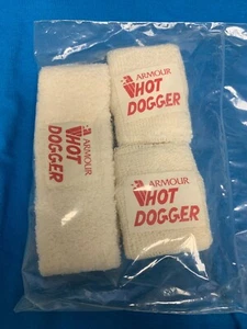 HOT DOGGER ARMOUR SEALED WRIST HEADBAND VINTAGE ADVERTISING SWEEPSTAKES WIN - Picture 1 of 2