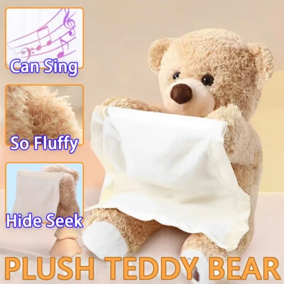Teddy Bear Peek A Boo Interactive Soft Toy Plush Doll Kids Xmas Birthday Gift - image 1 of 4