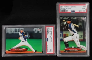 2014 BBM 1st Version Shohei Ohtani #137 Japanische Pitching & Schlag Fighte PSA - Bild 1 von 16