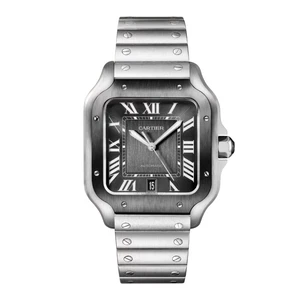Cartier Santos WSSA0037 Grey Dial Mens Watch Box Papers - Picture 1 of 1
