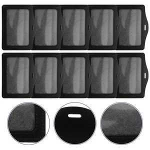  10 Pezzi Porta Distintivi Proteggi Carte di Credito Manicotti Trasparenti Copri Carte - Foto 1 di 12