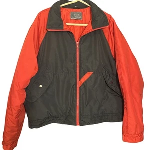 Vintage Le Tigre Men's XL Red & Black Color‑block Windbreaker Jacket, Full Zip - Picture 1 of 7