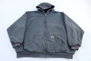 Chaqueta gris con cremallera completa con parche con logotipo Carhartt - Imagen 1 de 4