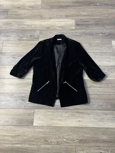 Maurices Ever Go Samt Blazer Gr. XL Schwarz Büro Dark Academia Goth Preppy - Bild 1 von 8