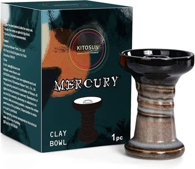 KITOSUN Mercury Hookah Bowl - Premium Clay Phunnel Bowl For Shisha Pipe - Image 1 of 3