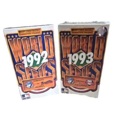 Official Toronto Blue Jays World Series VHS Set 1992 & 1993 MLB Baseball - Image 1 of 4