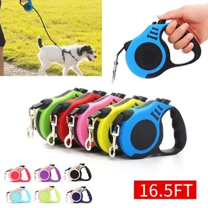 Correa automática retráctil de 16,5 pies para gato perro collar para mascotas cable automático para caminar EE. UU. - Imagen 1 de 38