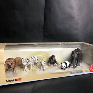 Schleich Natur Set Wildtiere groß (6) #40946 handbemalt NEU IM KARTON - Bild 1 von 12