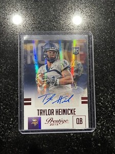 2015 Prestige Taylor Heinicke RC Auto Red Foil Atlanta Falcons Commanders