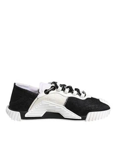 Dolce&Gabbana NS1 Women White Black Sneakers Leather Nylon Trainer Shoes EU 35.5 - Picture 1 of 8
