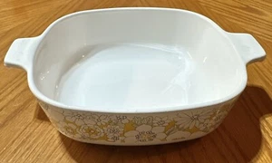 Corning Ware Floral Bouquet 1 Quart Deep Casserole Dish Glass Lid P-1-B - Picture 1 of 3