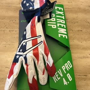 Guanti da calcio CUTTERS Rev Pro 4.0 BIANCHI bandiera rossa presa estrema ricevitore uomo M - Foto 1 di 4