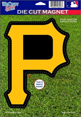 Officially lic. MLB “P“ Pittsburgh Pirates Auto Truck Car magnet NEW set of 2 Cover
