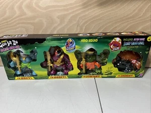 Heroes of Goo Jit Zu Cursed Goo Sea Hero Squad Paquete de 4 / Inc Exoshock Ultra Raro - Imagen 1 de 5