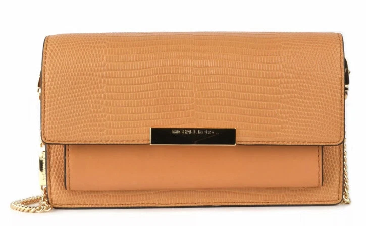 Michael Kors Snake-skin Effect Wallet on Chain Crossbody Women Bag Cider