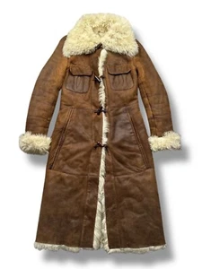 Real Sheepskin Coat From The 90s Women’s Size S - Picture 1 of 4