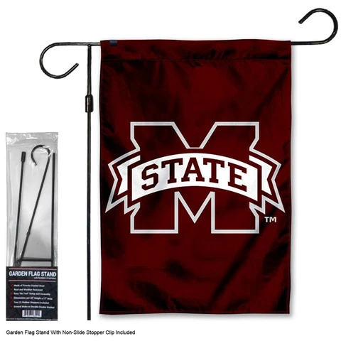 Mississippi State University Garden Flag and Stand Pole Kit Cover