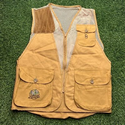 Bob Allen Shooting Vest Mens Medium M Tan Hunting Shoulder Pad Front Pockets - Image 1 of 4