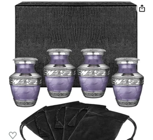 TRUPOINT EWIGER FRIEDEN KLEINES 4ER SET LAVENDEL ANDENKEN URNEN MENSCHLICHE ASCHE - NEU - Bild 1 von 5