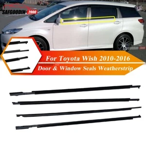 4PCS For Toyota Wish 2010-2016 Window Weatherstrip Door Outside Trim Seal Belt - Picture 1 of 4