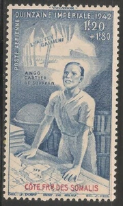 Costa somalí #CB3 VF MLH - 1942 1,20fr + 1,80fr Fondo de Educación Colonial - Imagen 1 de 1