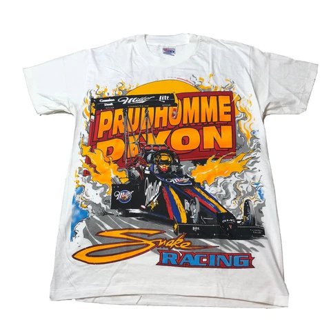 Vintage Don The Snake Prudhomme Larry Dixon NHRA MILLER RACING All Over Shirt M Cover