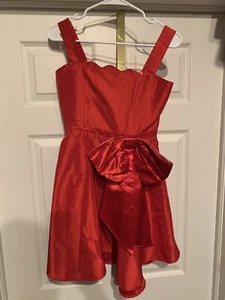 The Annie Dress By Target Red/Pink With Removable Bow Child Size XS 4 - Picture 1 of 12