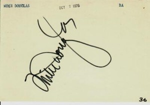 "The Mike Douglas Show" Mike Douglas Hand Signed 4X6 Card Todd Mueller COA