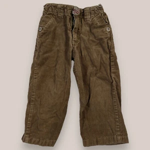 Genuine Kids OshKosh Adjustable Waistband Corduroy Brown/Olive Toddler Pants 2T - Picture 1 of 9