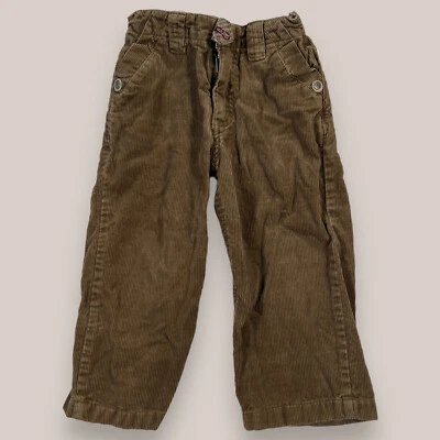 Pantalones genuinos para niños OshKosh cintura ajustable pana marrón/oliva para niños pequeños 2T Foto 1 de 4