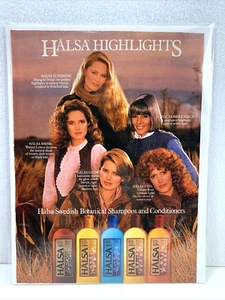 Vintage 1985 Print Ad Halsa Highlights Genuine Magazine Advertisement Paper - Picture 1 of 4