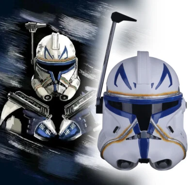 Star Wars Helmet Cosplay Captain Rex Adult Hard PVC Headgear Masquerade Props - Image 1 of 4