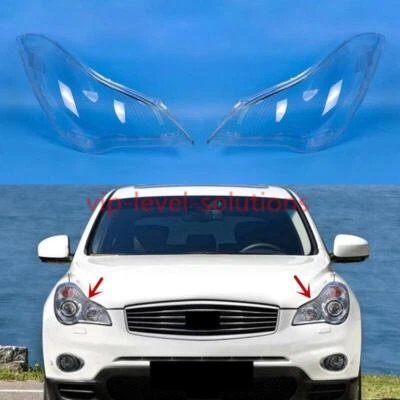 For Infiniti EX25 EX35 2008-2012 A Pair Headlight Lens Clear Cover + Sealant - Image 1 of 4