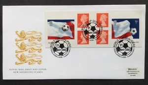 Libro al por menor de fútbol americano de la Copa Mundial GB 2002 en portada del primer día, Englands Lane envío directo - Imagen 1 de 2