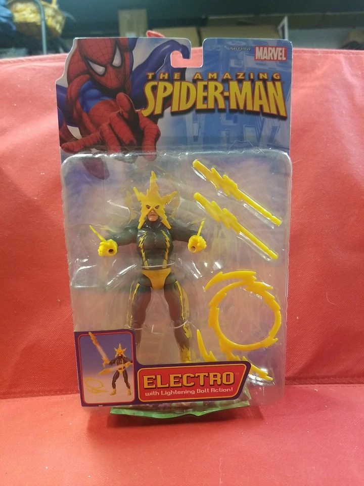Figura de acción eléctrica ToyBiz Amazing Spider-Man Serie 4 - Sellada Foto 1 de 1