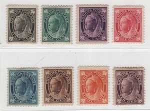 1897-1898 Canada #66-73 Queen Victoria Maple Leaf Issue, Complete Set of 8, Mint - Picture 1 of 3