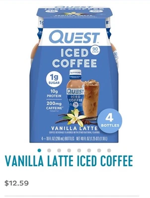Quest Café Helado Vainilla Latte Nuevo 2 (4 Paquetes) 🇺🇸  Foto 1 de 4