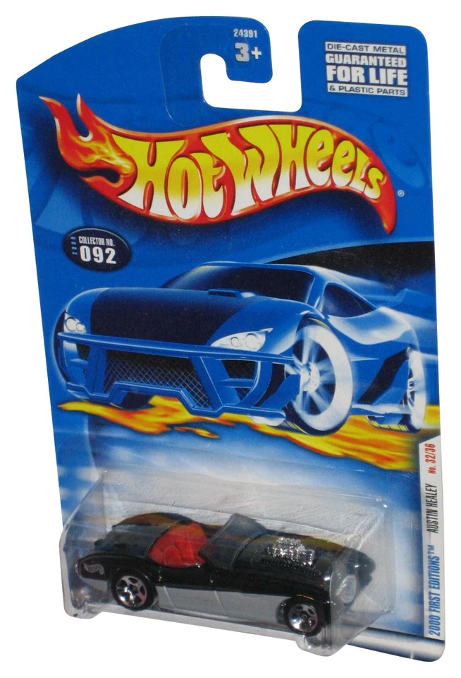 Hot Wheels 2000 First Editions 32/36 Black & Silver Austin Healey Toy Car #092 - Image 1 of 1