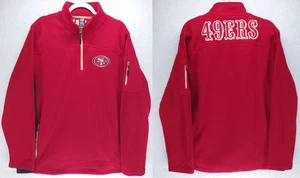 49ers NFL Team Apparel 1/4 Zip Pullover Herren L rot gold schwarz SF bestickt - Bild 1 von 14