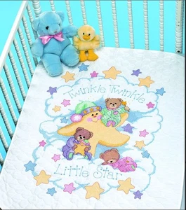 Dimensions Stamped Cross Stitch Kit Quilt Twinkle Twinkle - Bild 1 von 1
