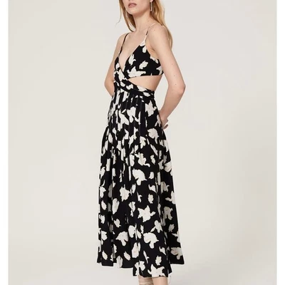 Vestido Proenza Schouler Floral Corte Ajuste Acampanado Midi Talla 0 Resort Designer $695 Foto 1 de 4